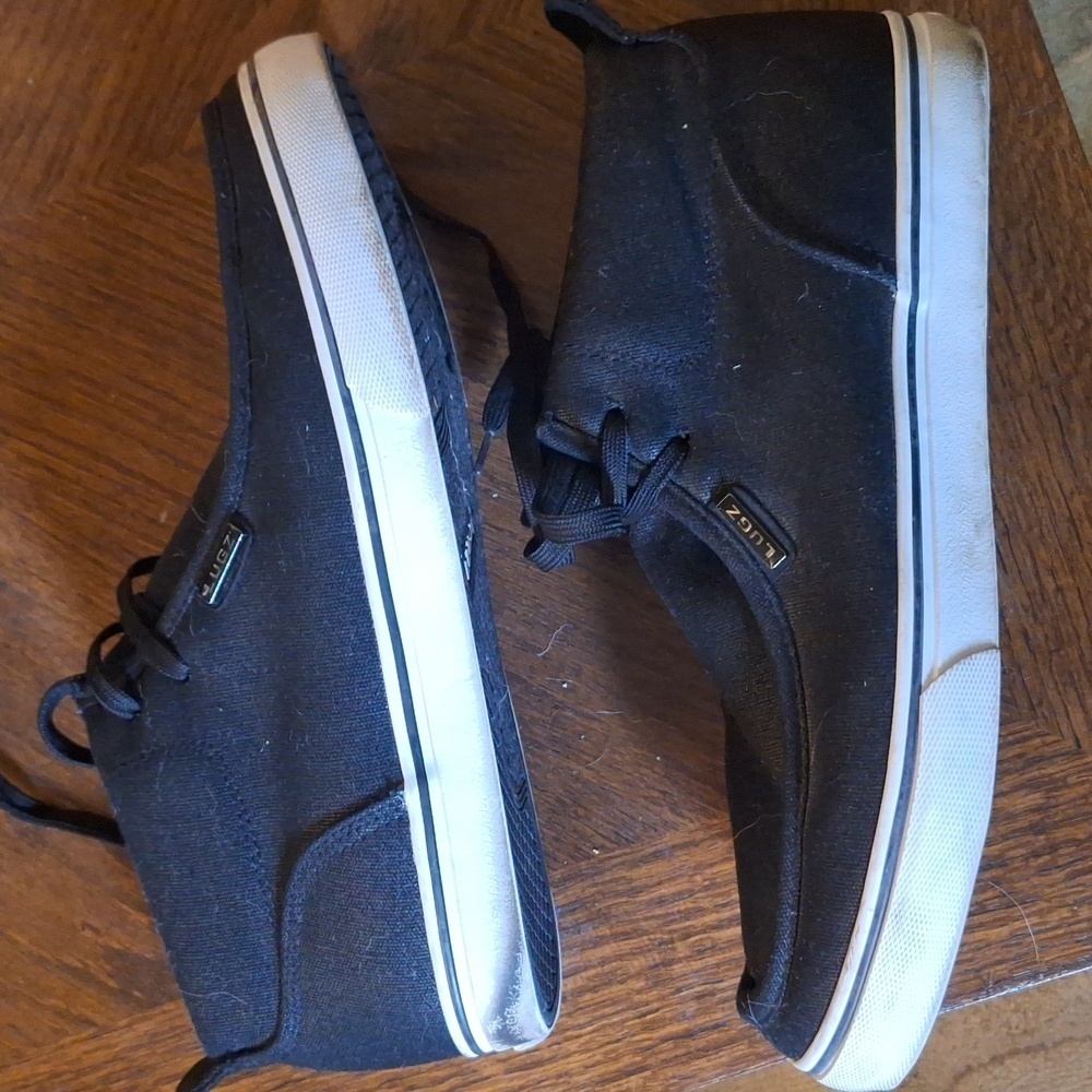 Lugz 7 men's size 12 black canvas high top